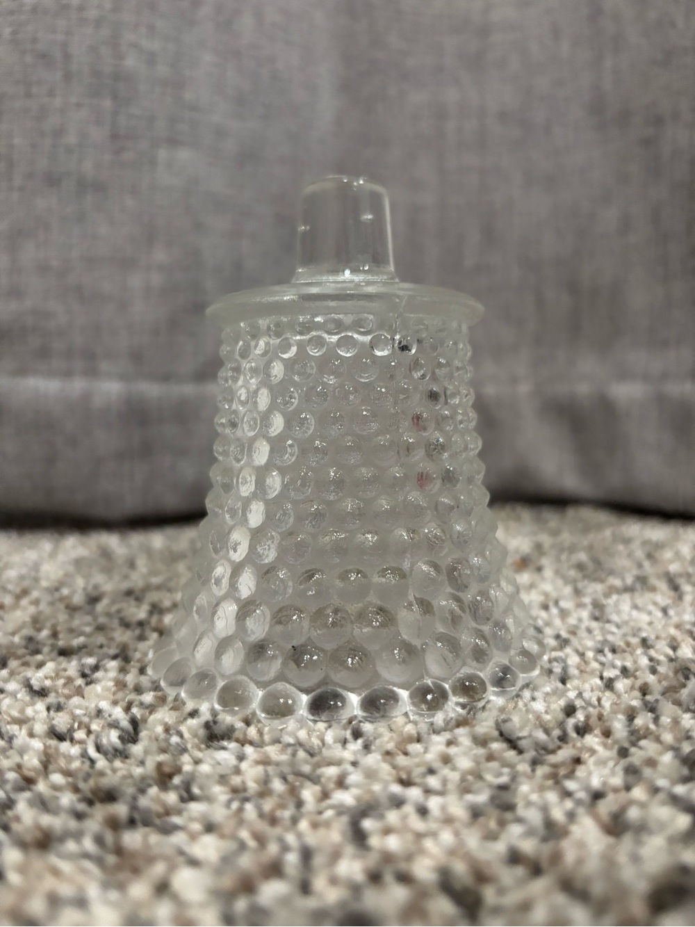 Clear Hobnail Glass Peg Votive Candle Holder – Vintage 3.5" Sconce Cup Light